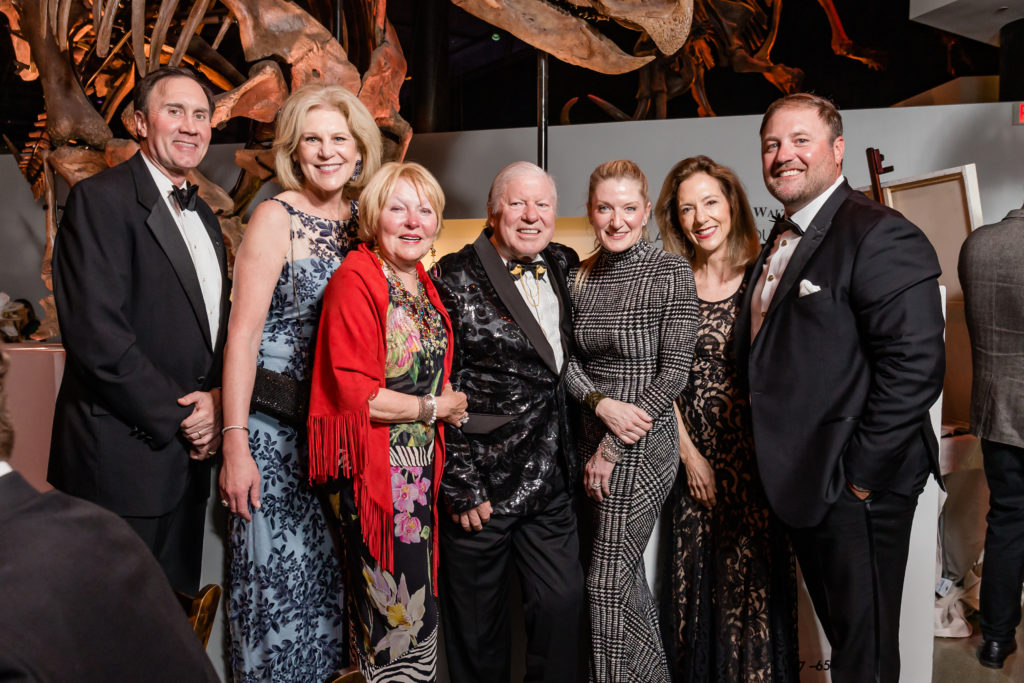 Pete & Nancy Olson, Susie & Doug Goff, Rachel Leaman, Ruthanne Mefford, and Derrick Goff  at the inaugural CEO Foundation gala held at the Houston Museum of Natural Science.