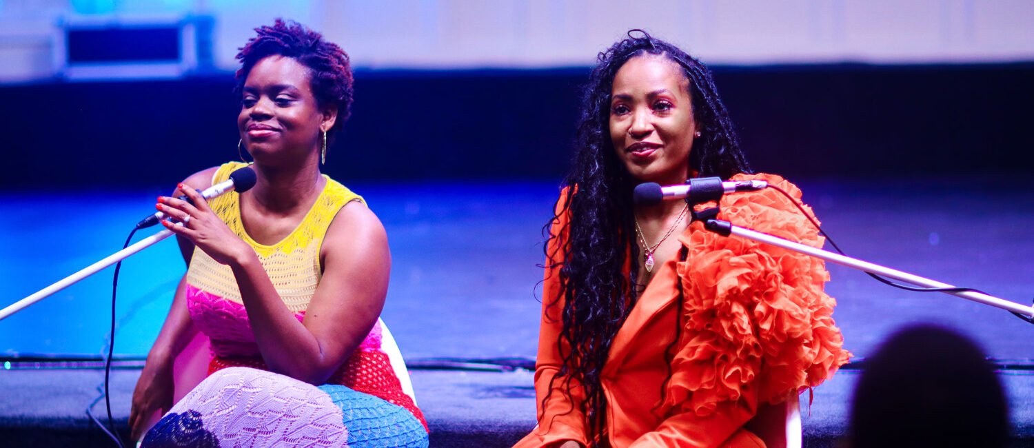 Harris County Cultural Arts Council director of artistic programming Stacey Allen, Chasity Sereal (Photo by Tye Visuals Photography)