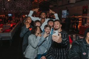 Selfie takers were thrilled to be in the photo with some of the Houston Rickets’ young stars.