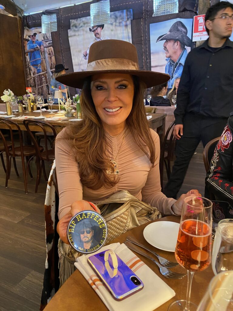 Champagne Cowgirl Caroline Kenny on a special afternoon at The Ranch featuring Cole Hauser at the Houston Livestock Show and Rodeo. (Photo by Shelby Hodge)