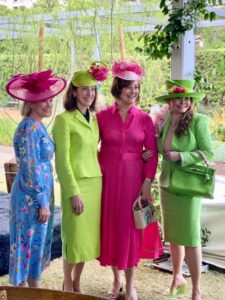 IMG_9161 (Photo by Jenny Antill)Co-chair Kelley Lubanko, honoree Susie Criner, co-chair Leigh Smith, honoree Ann Short at the Hermann Park Conservancy's 'Hats in the Park' luncheon (Photo by Shelby Hodge)