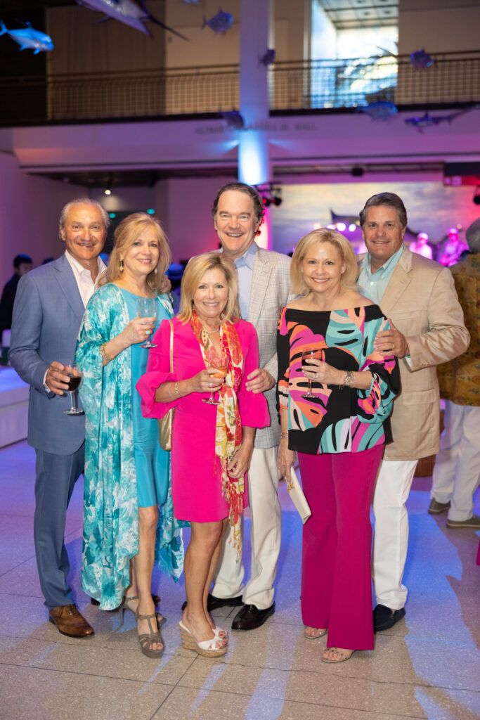 Jim & Sharla Thompson, Patty Harris & T. Mark Kelly, Jimmy & Reagan Bailey at the Houston Museum of Natural Science 'Sunset Soirée' (Photo by Daniel Ortiz)