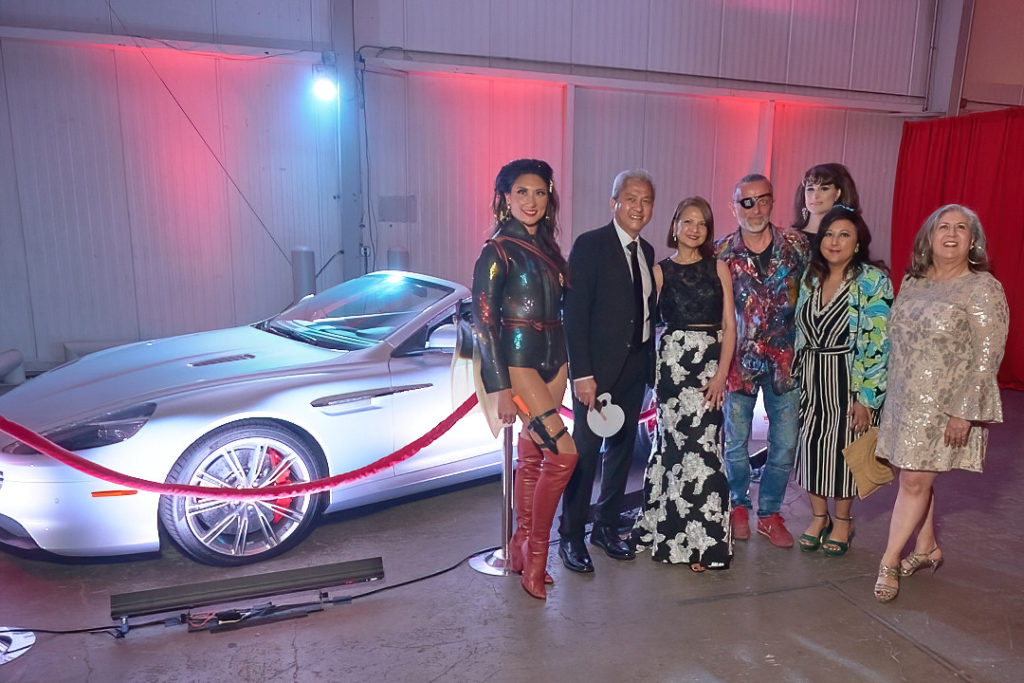 Karla Modesto, Rey Modesto, Carol Quesada, Sebastien “Mr. D 1987” Boileau, Rosemary Truitt, Celeste Rodriguez, Cynthia Alvarado at Fresh Arts Thunder Ball (Photo by Charlie Horse Photography)