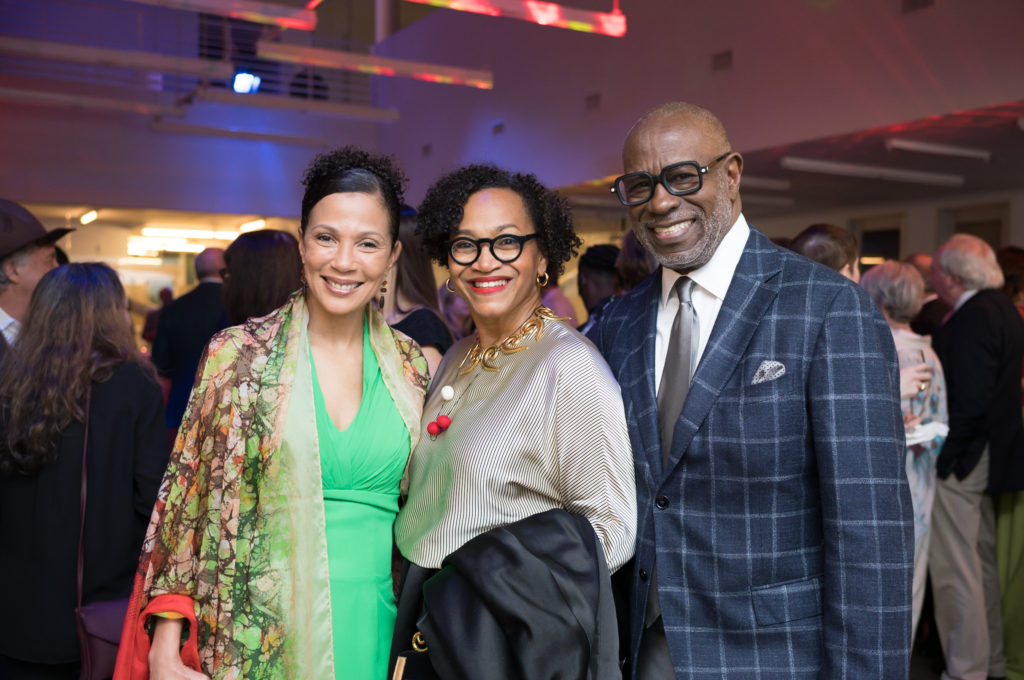 Co-chair Paula DesRoches, Anita & Gerald Smith at Moody Center for the Arts' A Dinner for the Moody  (Photo by Daniel Ortiz)