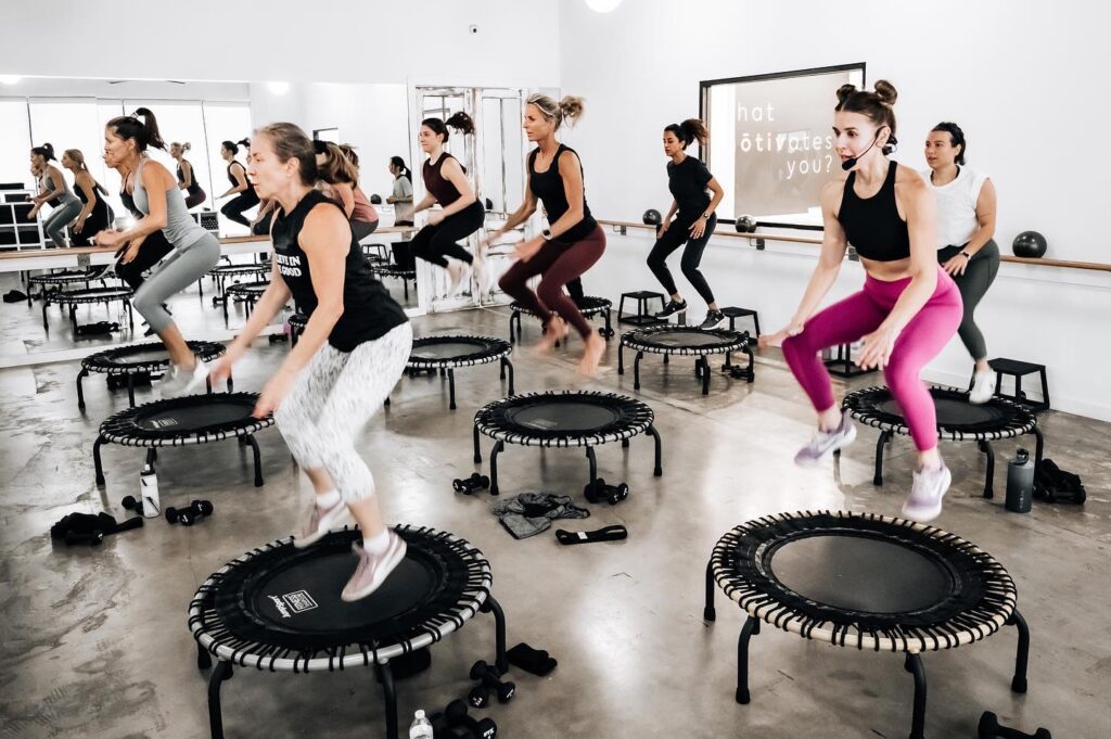 mōtiv Fitness has something for all interests, including Jump – a high intensity interval training class on the trampoline. It is just one of The Woodlands’ boutique fitness offerings.