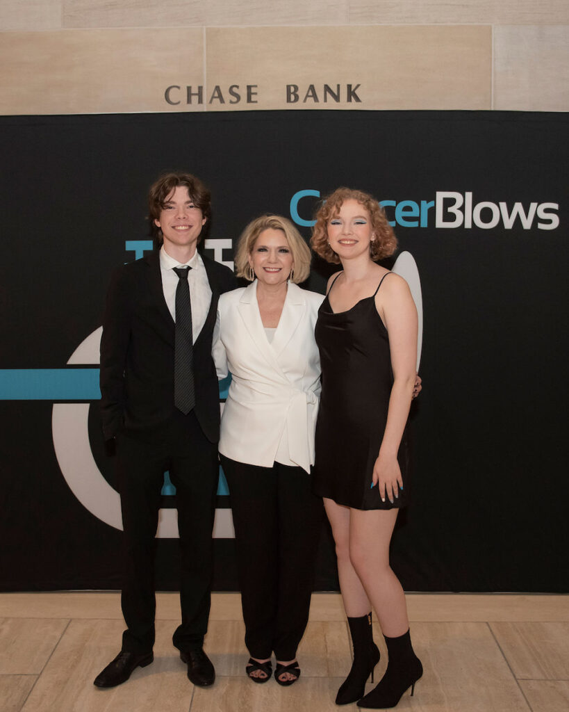 Rowan Anthony, CancerBlows co-founder and executive director Niki Anthony, Jackson Anthony (Photo by Tamytha Cameron)