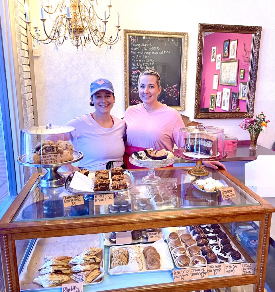 Owner of Sweet Lucy's Pies, Lindsey Lawing and her sister Jodi Maria aka Fort Worth Cookie Gal. (Photo by Courtney Dabney)