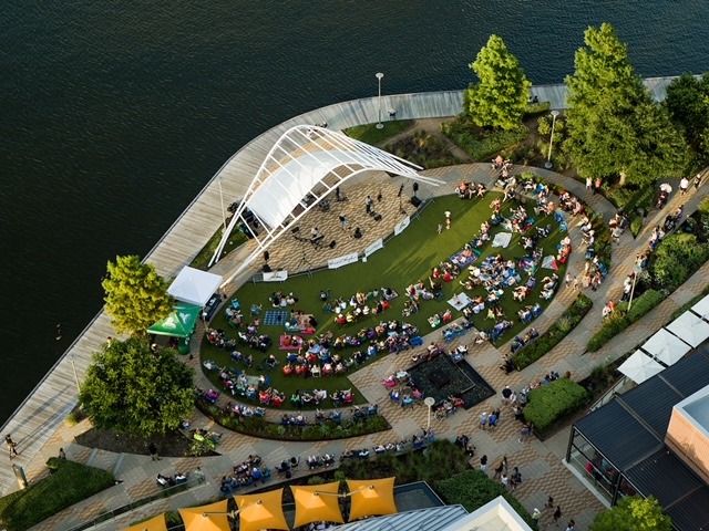 Outdoor music at Hughes Landing is part of The Woodlands scene.