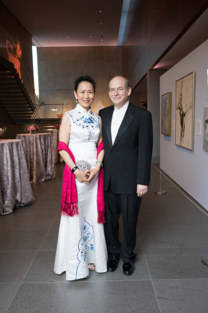 Asia Society Texas board chair Y. Ping Sun & David Leebron at Asia Society Texas’ Tiger Ball.( Photo by Daniel Ortiz)