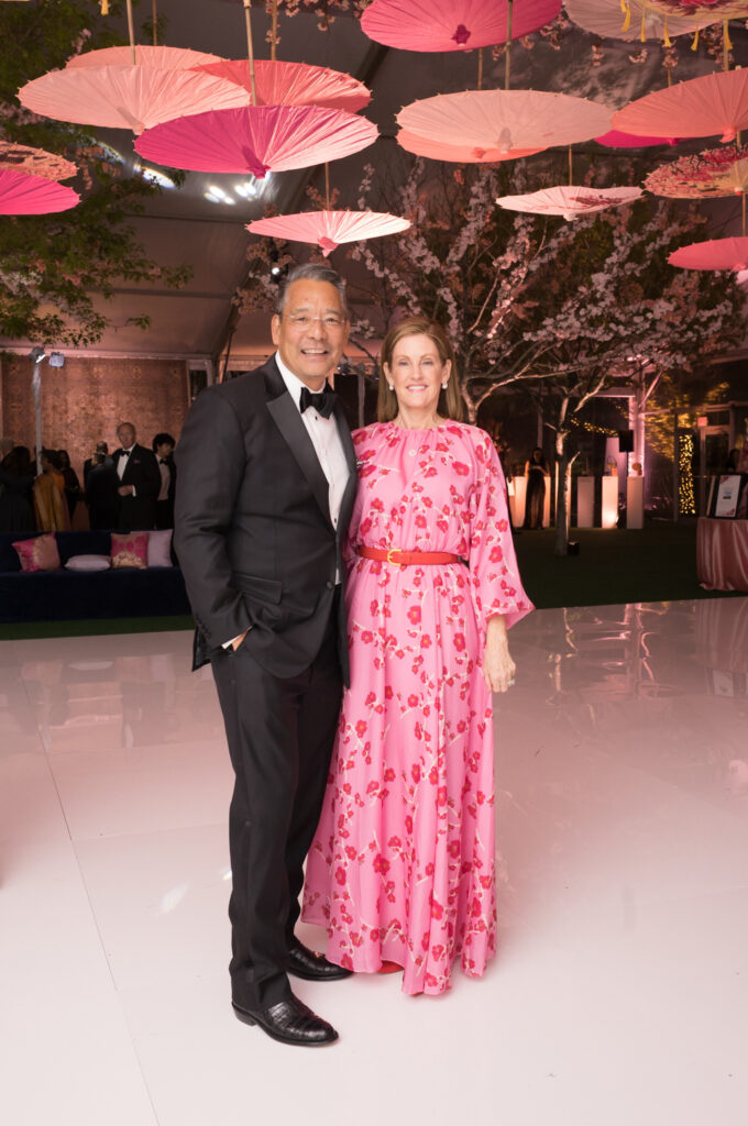 Frank & Stephanie Tsuru at Asia Society Texas’ Tiger Ball.  (Photo by Daniel Ortiz)