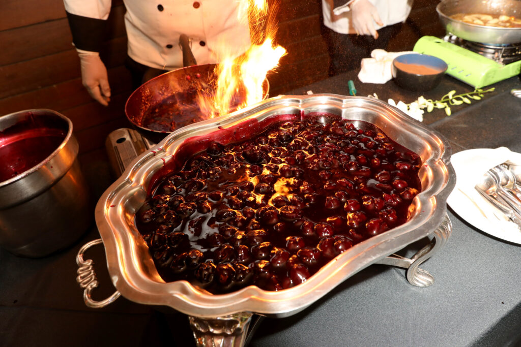 Flaming Cherries Jubilee (Photo by Danny Campbell and Rob Wythe/Wythe Portrait Studio)