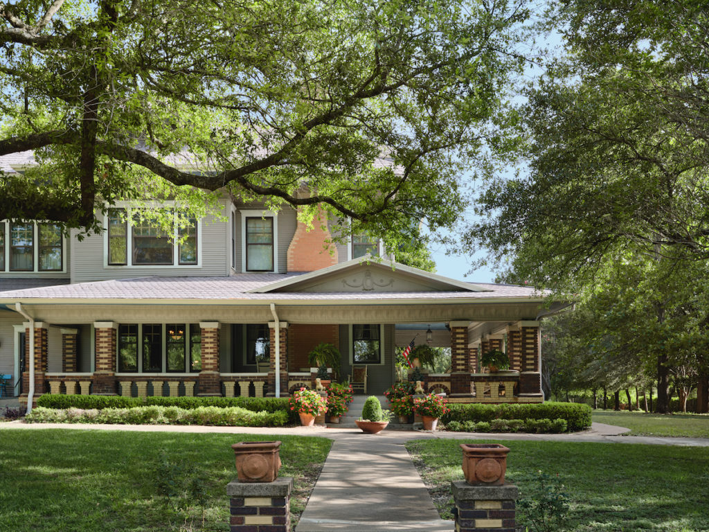 The landmarked Winniford House in Lancaster, Texas, was designed and built in 1913 by Morton’s great uncle, Andrew David Winniford. Morton restored it in the 1980s. (Photo by Lisa Petrole)