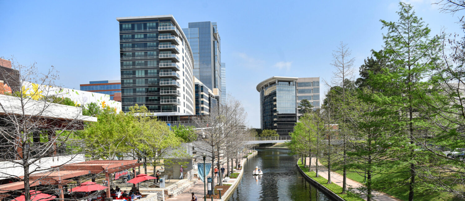 Waterway Square in The Woodlands brings a nice outdoor view along with interesting stores, restaurants and more.