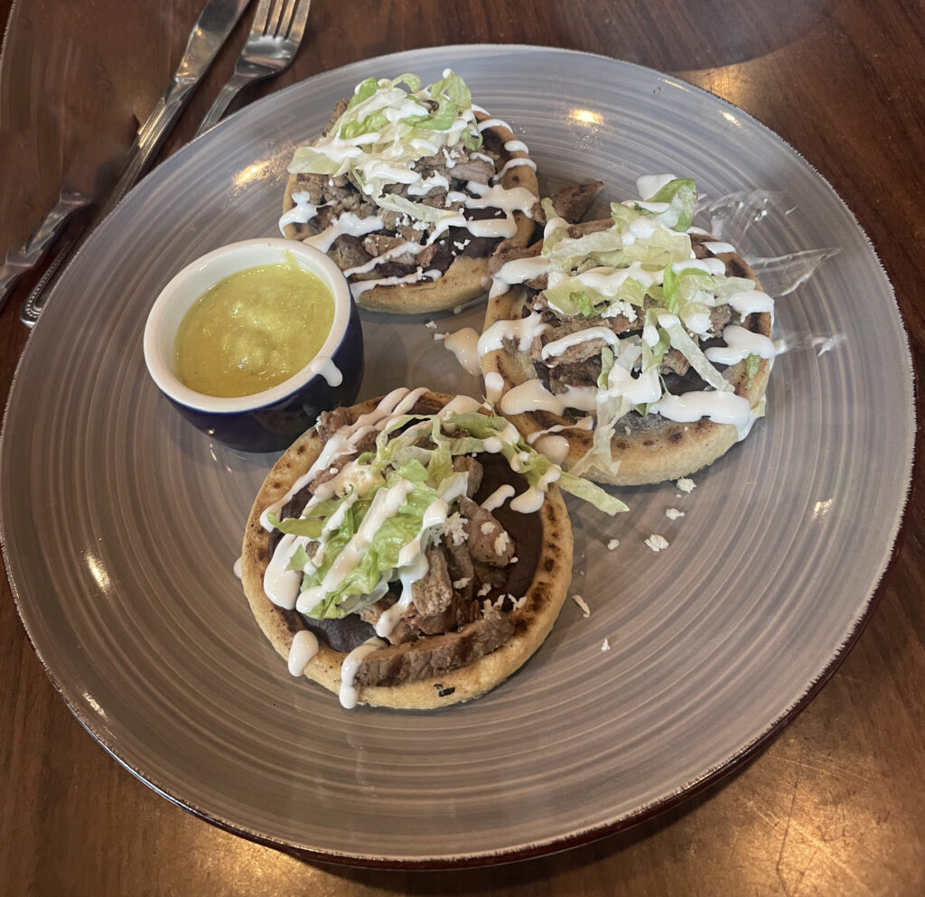 The sopes are a perfect appetizer for sharing at Uli's Kitchen.