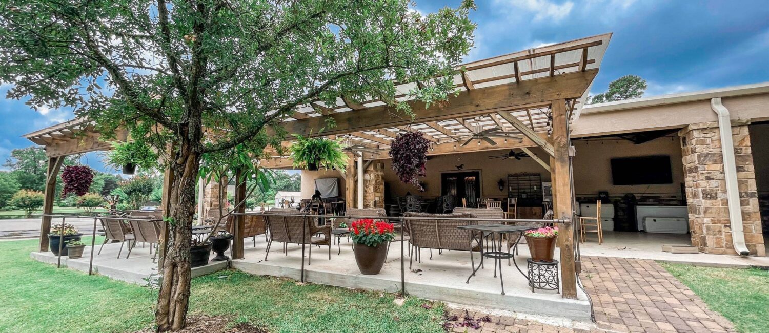 Wild Stallion Vineyard's patio is a cozy spot to relax and enjoy locally grown and produced wine.