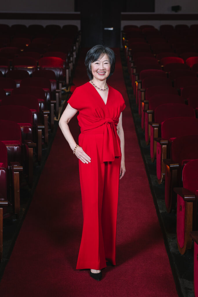 Anne Chao wearing Elie Saab jumpsuit from Tootsies. (Photo by Johnny Than)