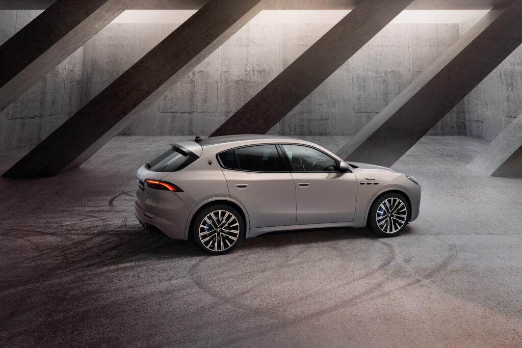 Behind the spacious second row, the Grecale's cargo area offers up to 20 cubic feet of space, along with a flat load floor behind the power-folding rear seats. (Courtesy Maserati)