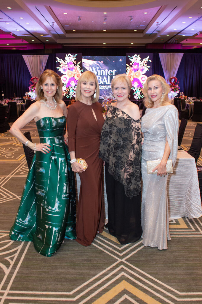 Cheryl Byington, Sandra Porter, Leila Perrin, Dana Kervin at the Winter Ball (Photo by Jacob Power)