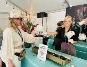 2023 – Jenny Castor serves up smoked black garlic cotton candy. Really! (Photo by Courtney Dabney)