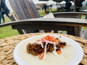 2023 – Meat Church lead with brisket a bit of Flamin’ Hot Cheetos at Tacos and Tequila. (Photo by Courtney Dabney)