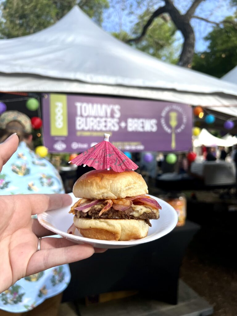 Tommy's Hamburgers won over the judges with its Thai inspired burger. (Photo by Allison Yarid)