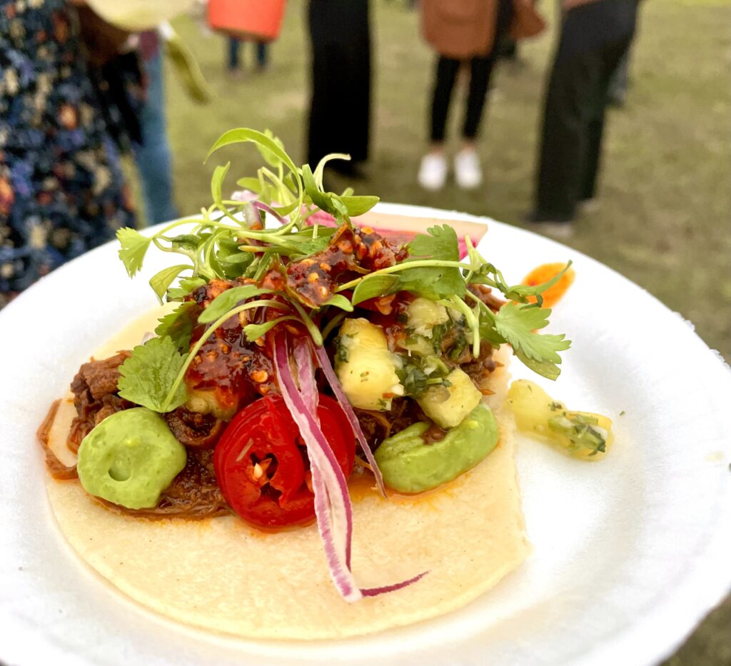 Toro Toro served up the most colorful taco of the evening at Tacos and Tequila. (Photo by Courtney Dabney)