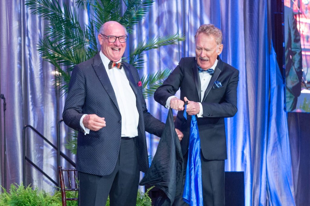 Ken Kades, Bob Arno (Comedian Pickpocket) at the Alley Ball (Photo by Priscilla Dickson and Jacob Powers)