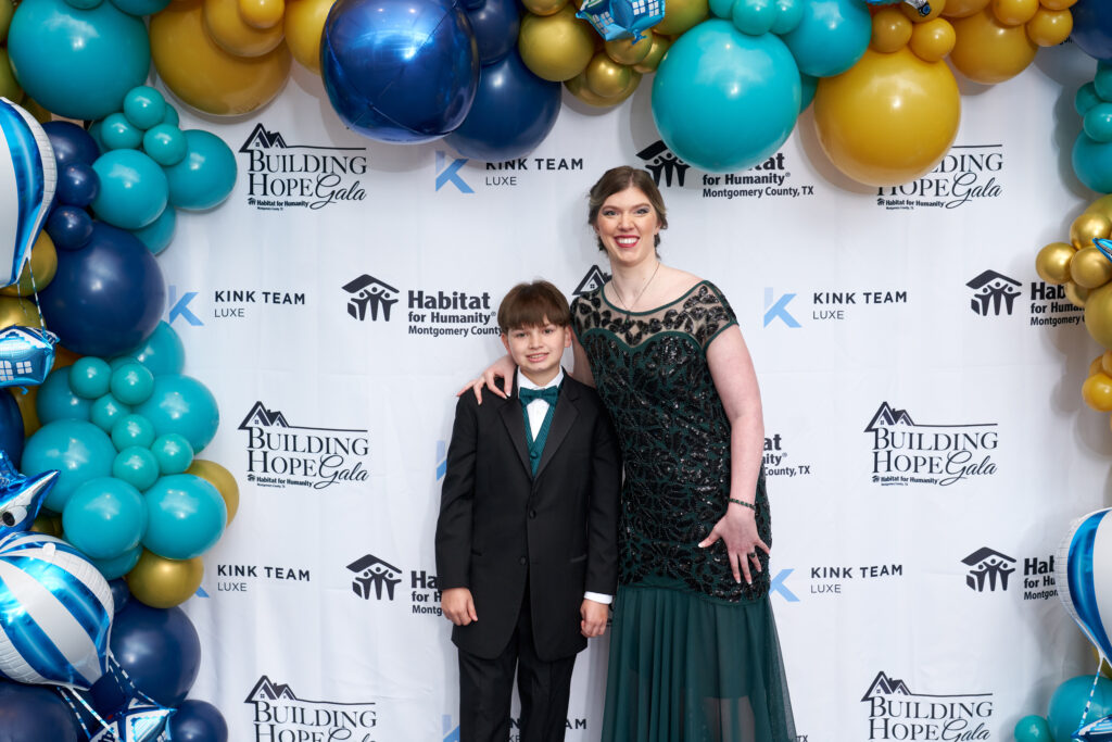 Shelbie and Jayden Estrada, special guests at the gala, will be moving into their new Habitat home. (Photo by Derrick Bryant)
