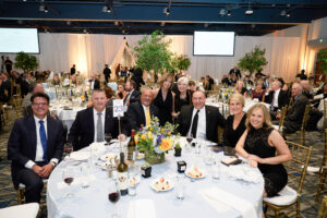 Gala goers enjoyed the music of Password after the auction ended.