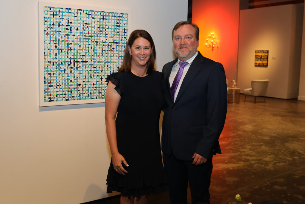 Artist Alison Donaldson & Jeff Donaldson at the UTHealth  Art of Gratitude celebration (Photo by Priscilla Dickson)