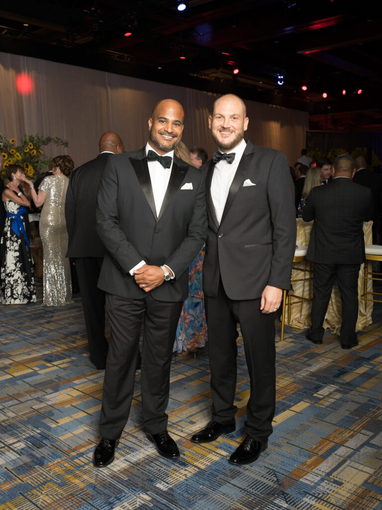 Alvin Abraham, Nick Nagurski at the Memorial Hermann Foundation 'Walking on Sunshine Gala' spotlighting Life Flight (Photo by Daniel Ortiz)
