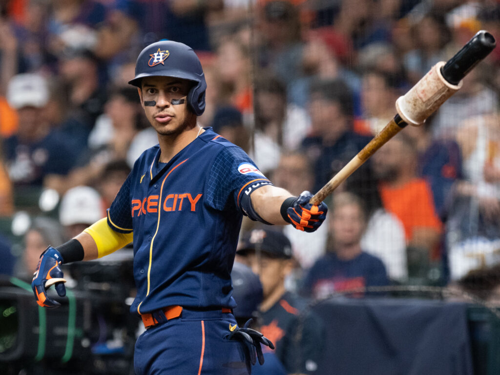 Mauricio Dubon is swinging a hot bat for the Astros. (Photo by F. Carter Smith)