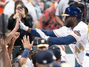 The  Houston Astros know how valuable Yordan Alvarez is. (Photo by F. Carter Smith)
