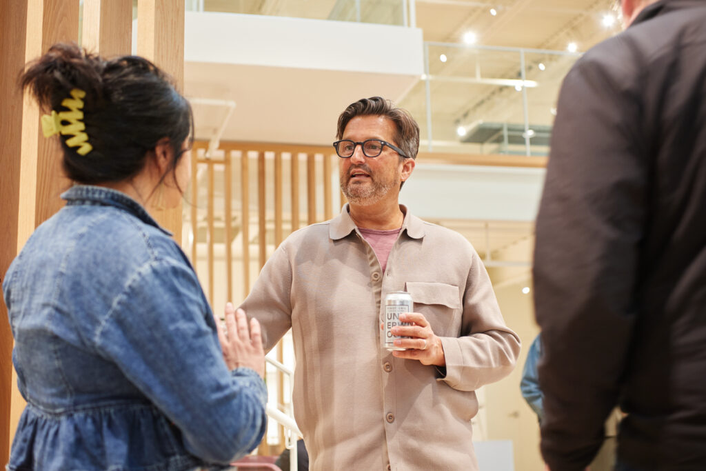 Guests mixed, mingled, and took in the new space at Blu Dot. (Photo by Jonathan Zizzo)