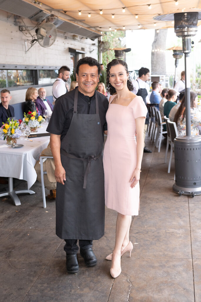 Chef Hugo Ortega and corps de ballet member Rafaela Henrique at Houston Ballet's Raising the Barre dinner fundraiser.  (Photo by Wilson Parish)