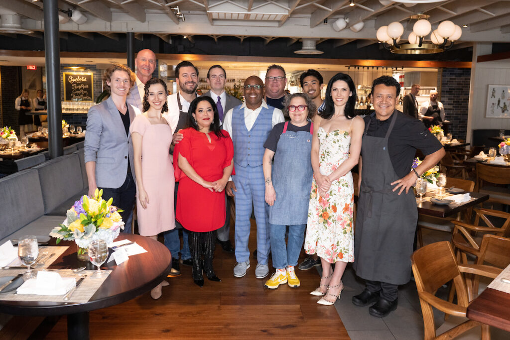 Chefs, dancers and chairs  at Houston Ballet's Raising the Barre dinner fundraiser.  (Photo by Wilson Parish)