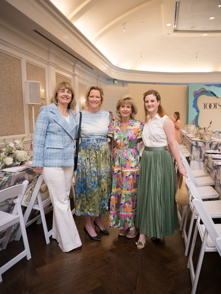 Cherie Lindley, Shelli Lindley, Kathy Baty, Jenna Lindley at the River Oaks Country Club tennis tournament luncheon. (Photo by Daniel Ortiz)