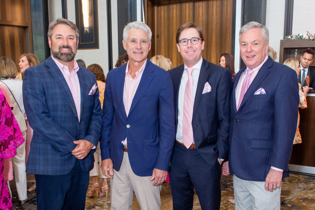 Cy Cattan, David Oelfke, Trey Lewis, Norman Lewis at the American Cancer Society Tickled Pink luncheon (Photo by Jacob Power)