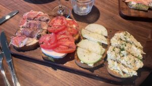 The Bruscetta offerings are a great size for sharing at Postino Woodlands. (Photo by Jenn Duncan)