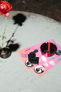 FFT Ashtray, Matches, and Stickers (Photo by Rebecca Patton, Beckley & Co.)