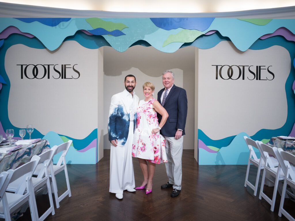 Tootsies' Fady Armanious, Donna & Norman Lewis at the River Oaks Country Club tennis tournament luncheon. (Photo by Daniel Ortiz)