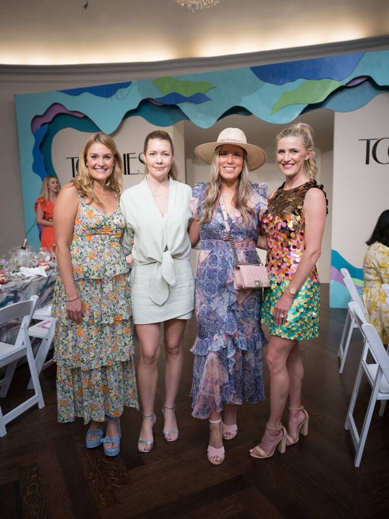 Frances Moody, Anna Lindamood, Holly Alvis, Jourdan McNair at the River Oaks Country Club tennis tournament luncheon. (Photo by Daniel Ortiz)