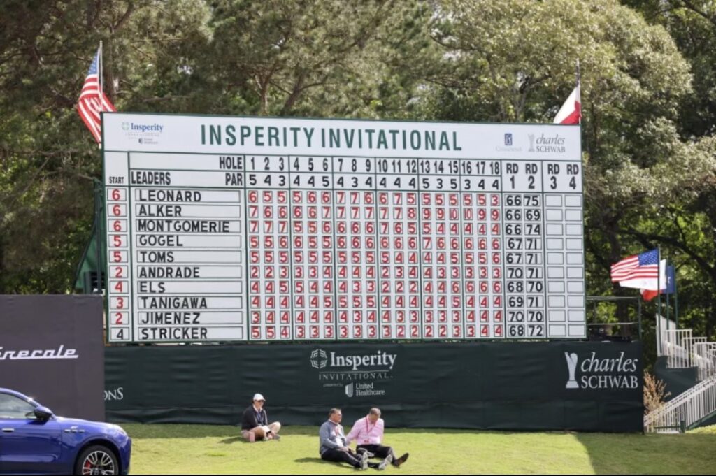 The Insperity Invitational leaderboard is packed with Champions Tour star power. (@Insperity)