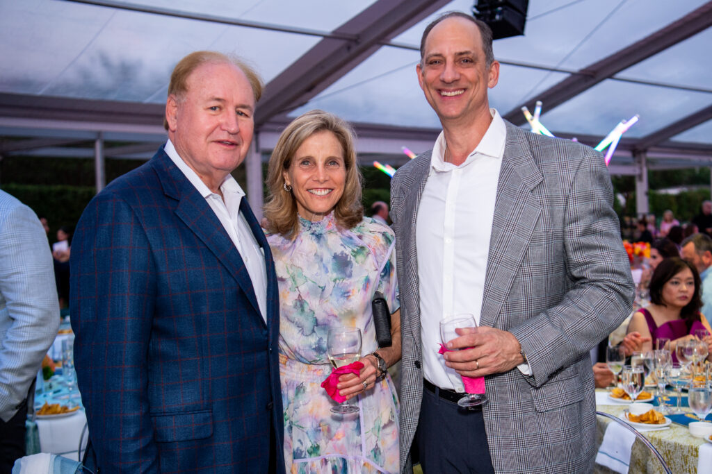 Gary Petersen, Carin & Todd Barth at Memorial Hermann Foundation's Good Vibrations gala at Hermann Park Centennial Gardens. (Photo by Michelle Watson)