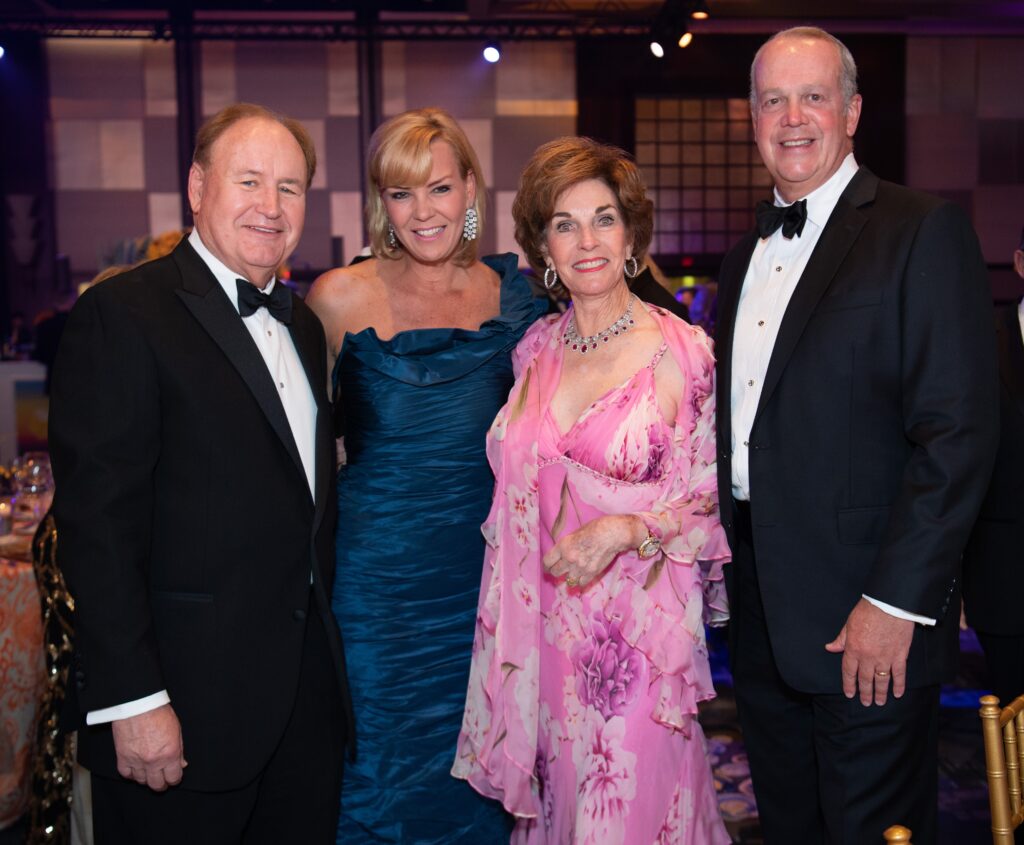 Gary Petersen, Jill Holstead, Sherry Smith, Scott Holstead at the Memorial Hermann Foundation 'Walking on Sunshine Gala' spotlighting Life Flight (Photo by Michelle Watson)
