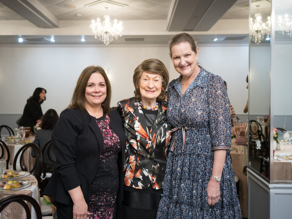 Carmen Mach, Cora Sue Mach, Joella Mach at the Houston Symphony League's "Conversation With Houston Icons." (Photo by Daniel Ortiz)