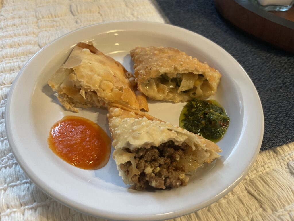 Empanadas are a staple on the Mexican Mom menu, and half dozen are $26.