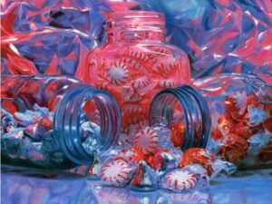 “Choices” takes us through a lifetime of candy choices, according to artist Michael Steddum.