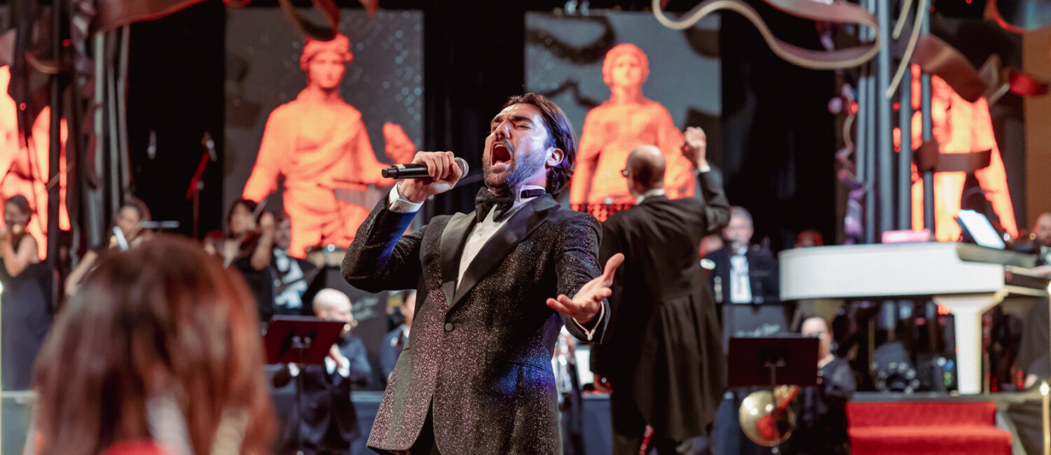 Tenor Jonathan Tetelman brought down the house at the Houston Grand Opera Ball. (Photo by Katy Anderson)