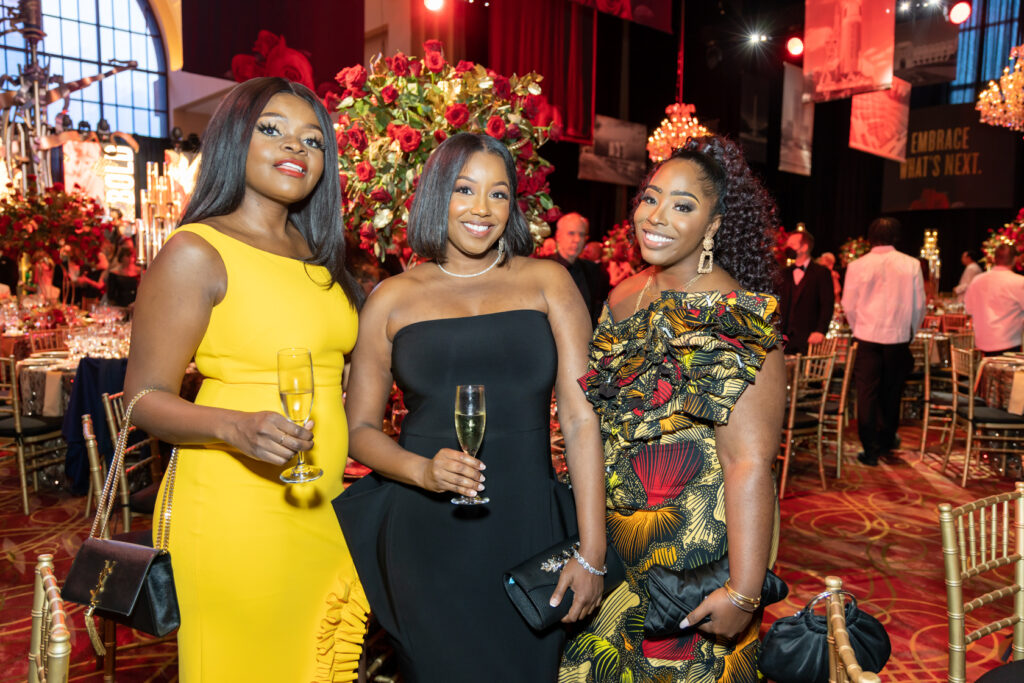 Ruth Cenat, Ashton Gilliard, Sawkia Patterson at the Houston Grand Opera Ball (Photo by Katy Anderson)